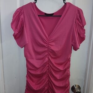 Absolutely Pink Ruched Mini Dress